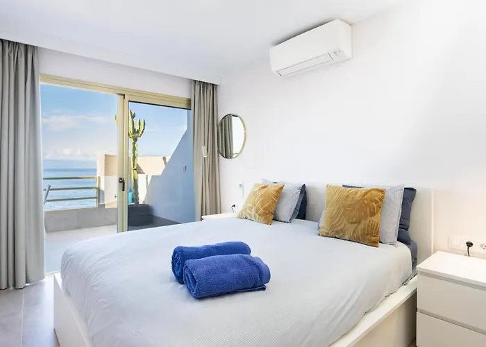 דירה Lujoso Frente Al Mar Con Terrazas, Aire Acondicionado Y Wi-fi En Tenerife - Es-279-8 *