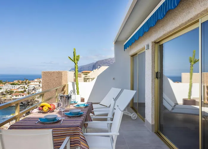 Lujoso Frente Al Mar Con Terrazas, Aire Acondicionado Y Wi-fi En Tenerife - Es-279-8 Apartmán